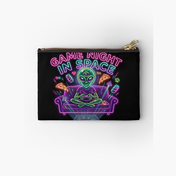 Item preview, Game Night In Space Neon Alien Gamer T-Shirt Funny Pizza Gaming Retro Aesthetic designed and sold by Prime legend .