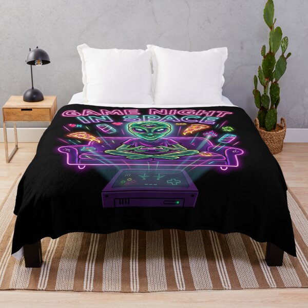 Item preview, Game Night In Space Neon Alien Gamer T-Shirt Funny Pizza Gaming Retro Aesthetic designed and sold by Prime legend .