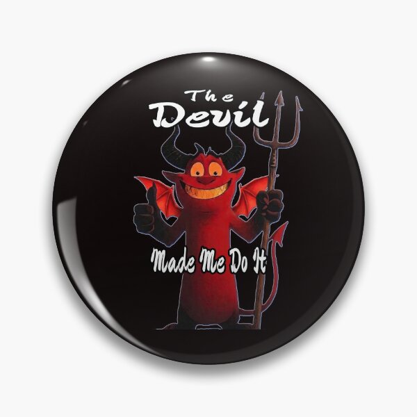 Item preview, Devil Made Me Do It – Funny Cute Demon Cartoon, Dark Humor, Thumbs Up Devil Design designed and sold by A-T-H.