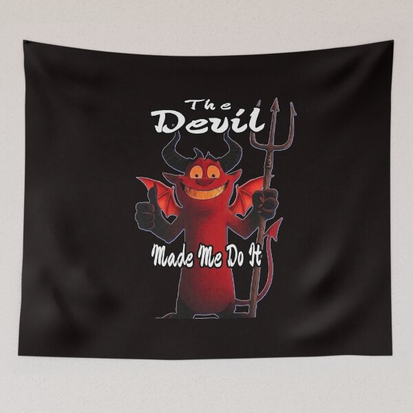 Item preview, Devil Made Me Do It – Funny Cute Demon Cartoon, Dark Humor, Thumbs Up Devil Design designed and sold by A-T-H.