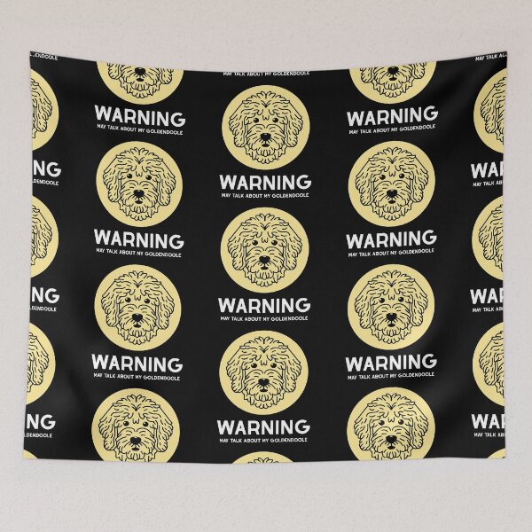 Item preview, Goldendoodle Cute Line Art Design warning may talk about my goldendoodle designed and sold by PeriwinkleStone.