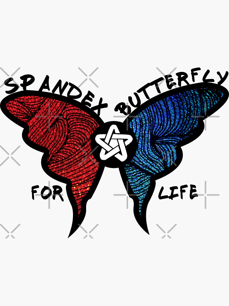 Spandex Butterfly For Life W Text Ninja Sex Party Sticker For Sale By Flightedbird Redbubble 2594