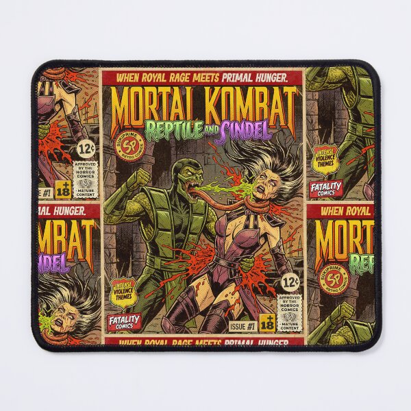 Item preview, Mortal Kombat Reptile vs. Sindel Retro Vintage Comic Cover Art designed and sold by Back2Collage.