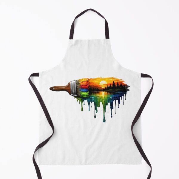 Item preview, Bob Ross Paintbrush Happy Little Trees Sunset designed and sold by SplashTastic.