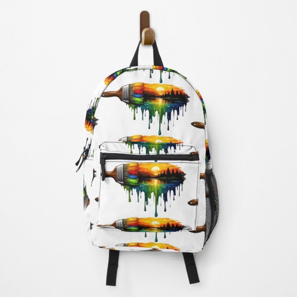 Item preview, Bob Ross Paintbrush Happy Little Trees Sunset designed and sold by SplashTastic.