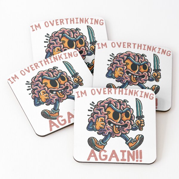 Item preview, Im Overthinking Again Funny Brain Illustration  designed and sold by Region.