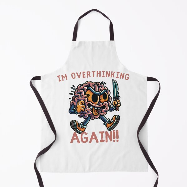 Item preview, Im Overthinking Again Funny Brain Illustration designed and sold by Region.