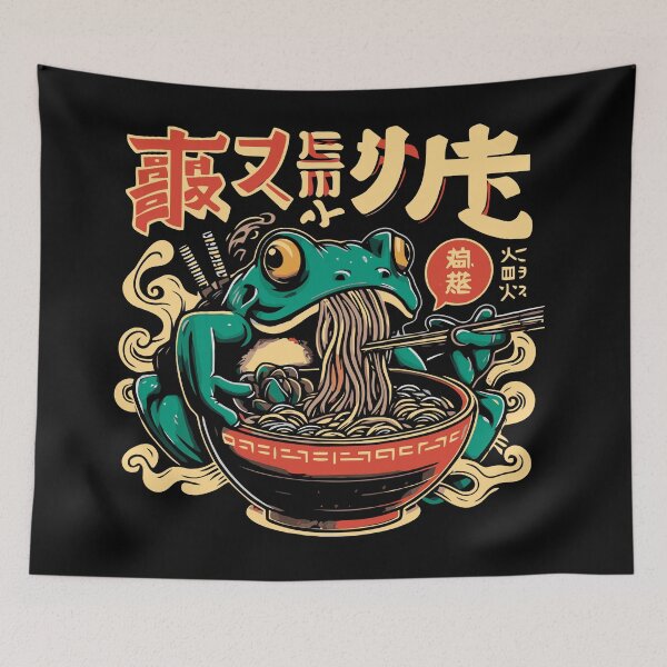 Item preview, Frog eating ramen design designed and sold by EzequielBC.
