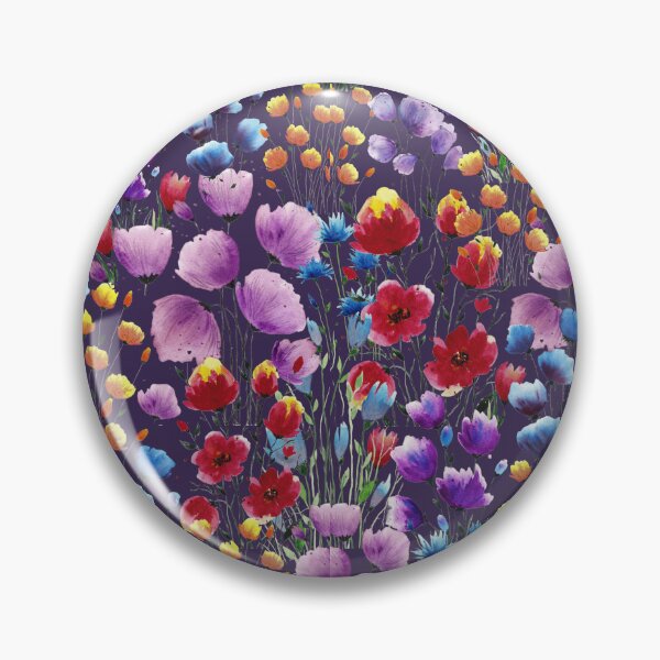 Item preview, Floral Patten Dark Violet background designed and sold by VitSArt.