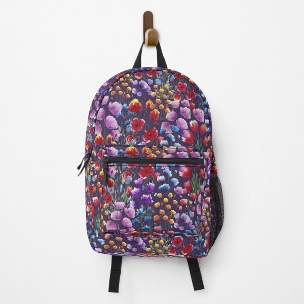 Item preview, Floral Patten Dark Violet background designed and sold by VitSArt.