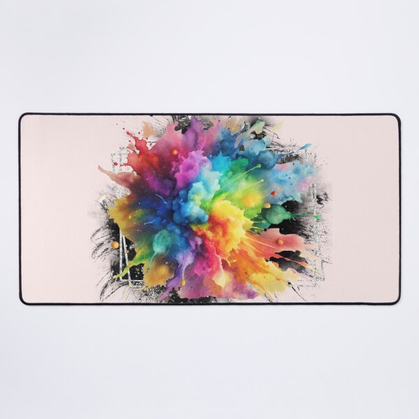 Item preview, Vibrant Color Splash Abstract Art – Rainbow Watercolor Explosion, Modern Aesthetic Design designed and sold by ChenEngEng.