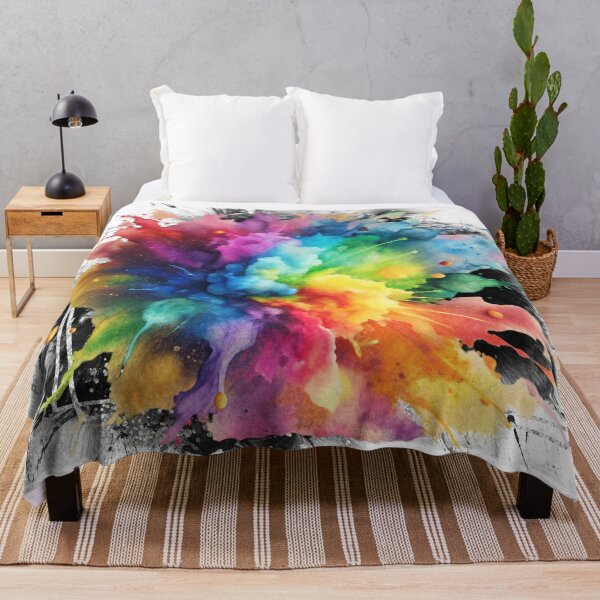 Item preview, Vibrant Color Splash Abstract Art – Rainbow Watercolor Explosion, Modern Aesthetic Design  designed and sold by ChenEngEng.