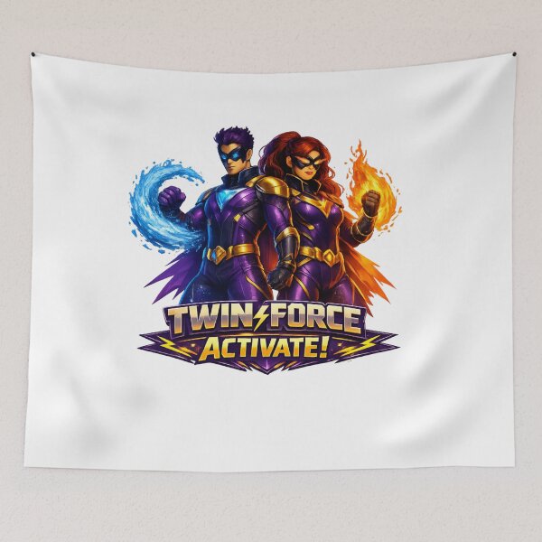Item preview, The Super Twins: Masked Legends of Fire & Water designed and sold by CosmicSplendor.