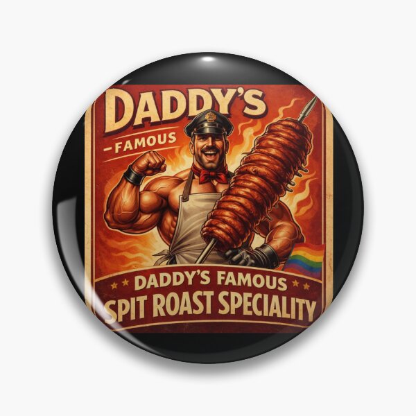 Item preview, Leather Daddy’s Famous Spit Roast Gay Pride Graphic Art Design designed and sold by ItsAKinkThing.