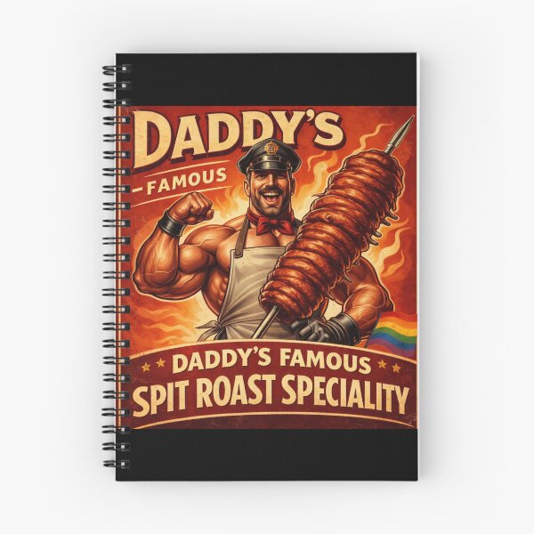 Item preview, Leather Daddy’s Famous Spit Roast Gay Pride Graphic Art Design designed and sold by ItsAKinkThing.