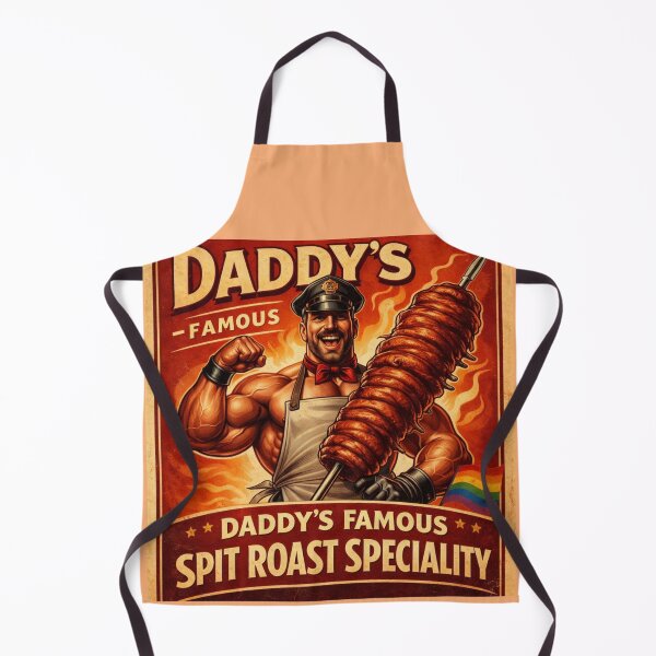 Item preview, Leather Daddy’s Famous Spit Roast Gay Pride Graphic Art Design designed and sold by ItsAKinkThing.