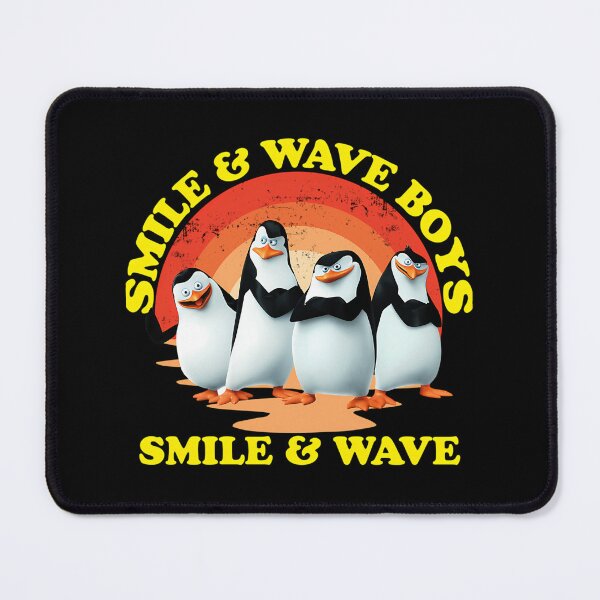 Item preview, Madagascar Penguins Smile And Wave Sunset Text Poster designed and sold by KNYA94.