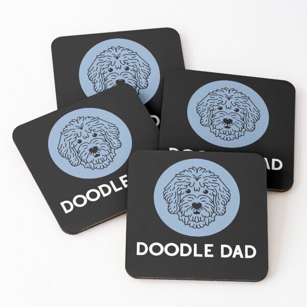 Item preview, Goldendoodle Cute Vector Line Art Doodle Dad White designed and sold by PeriwinkleStone.