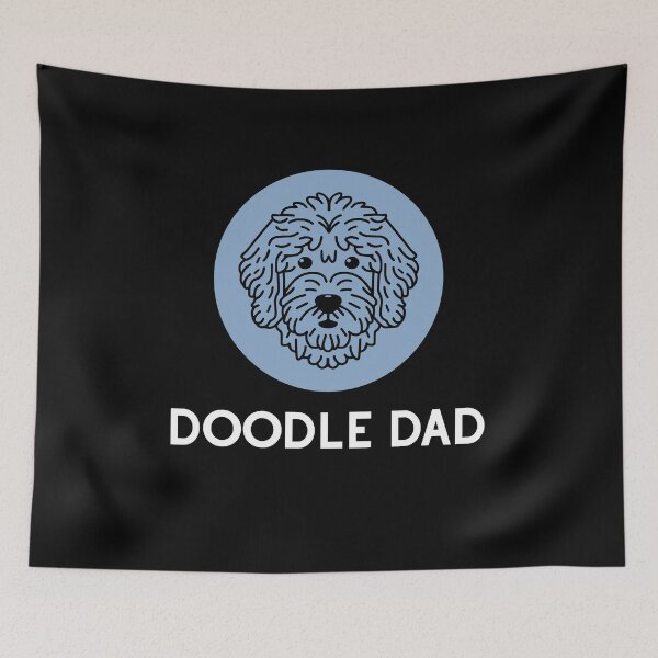 Item preview, Goldendoodle Cute Vector Line Art Doodle Dad White designed and sold by PeriwinkleStone.