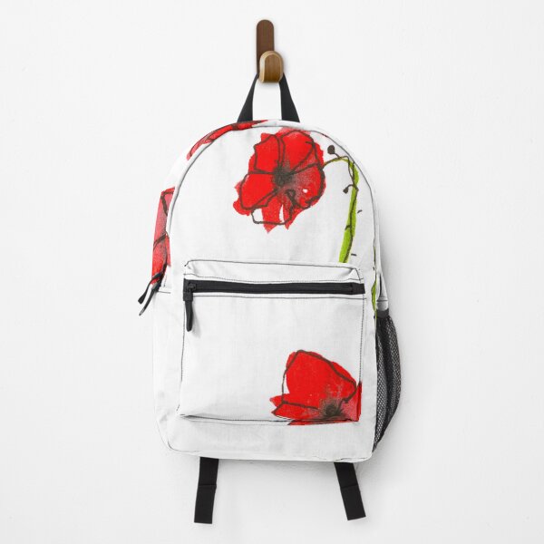 Item preview, dancing poppies - minimalist red watercolor blooms designed and sold by forge & flowers.
