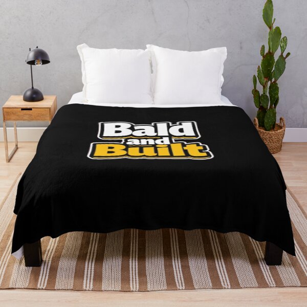 Item preview, Bald and Built – Funny Bald Bodybuilder Quote designed and sold by Timeless Junction.