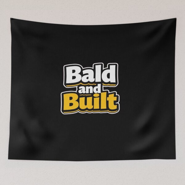Item preview, Bald and Built – Funny Bald Bodybuilder Quote designed and sold by Timeless Junction.