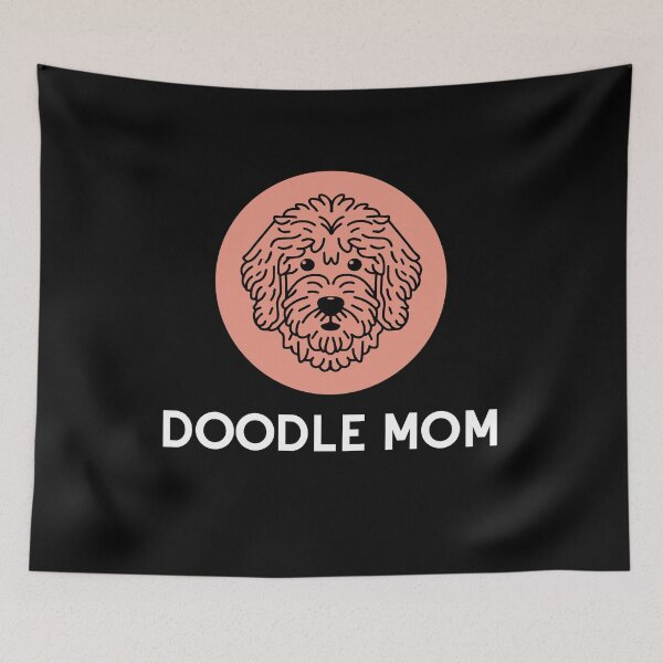 Item preview, Goldendoodle Cute Vector Line Art Doodle Mom White designed and sold by PeriwinkleStone.