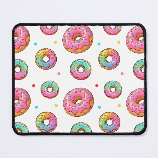 Item preview, Colorful Pink and Teal Glazed Donut Pattern designed and sold by Found Dream.
