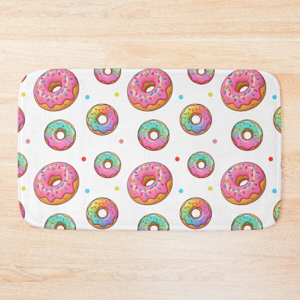 Item preview, Colorful Pink and Teal Glazed Donut Pattern designed and sold by Found Dream.