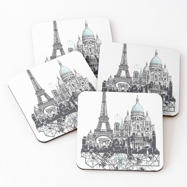 Item preview, Paris Skyline Ultra-Minimalist Retro Art designed and sold by NUTMA Design.
