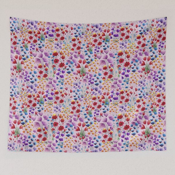 Item preview, Floral Patten Pink background  designed and sold by VitSArt.