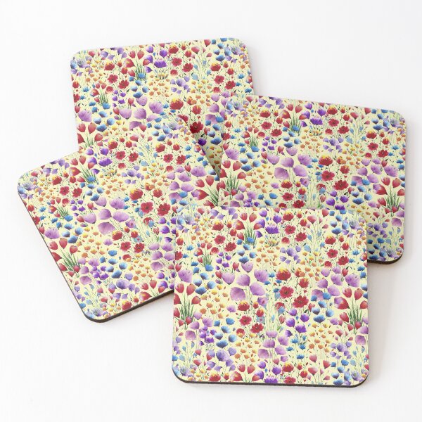 Item preview, Floral Patten Yellow background designed and sold by VitSArt.