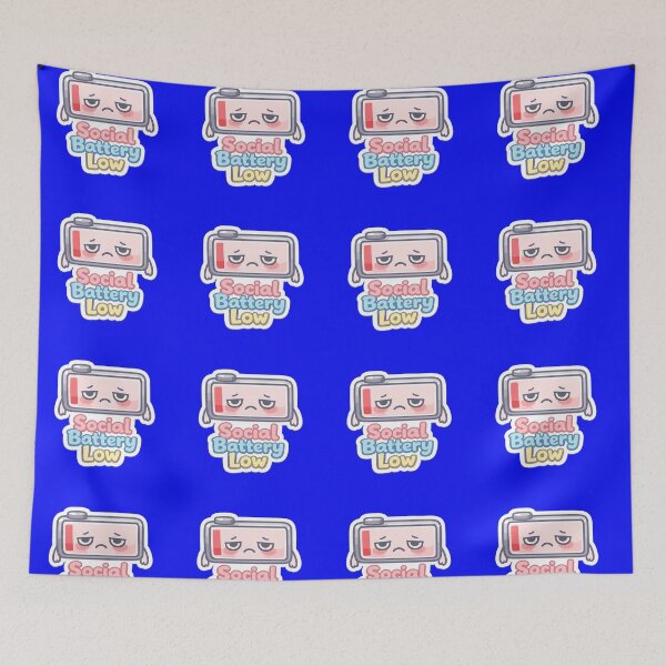 Item preview, Relatable Social Battery Low Introvert Aesthetic Sticker designed and sold by irfanshikh.