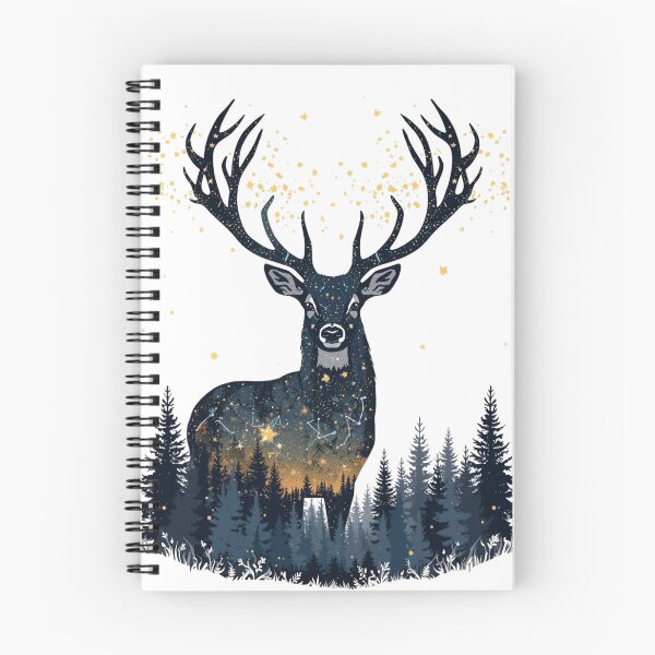 Item preview, Starlight Deer – Forest Antlers Constellation Illustration designed and sold by catcurio.