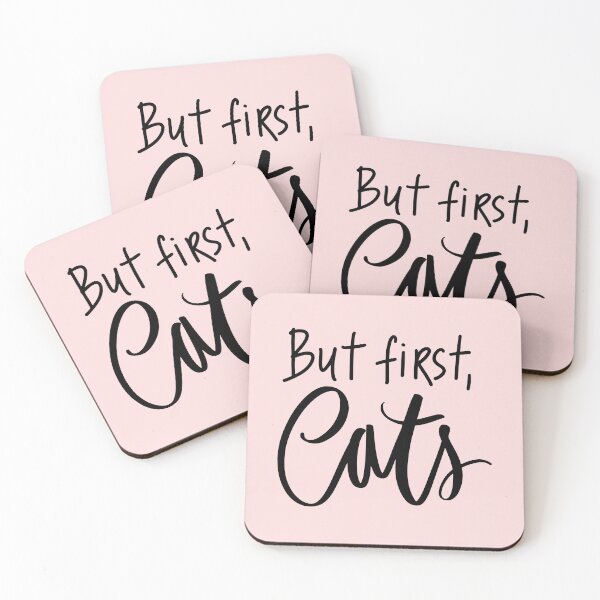 Item preview, But First, Cats – Funny Cat Mom Design designed and sold by COZY NEST.