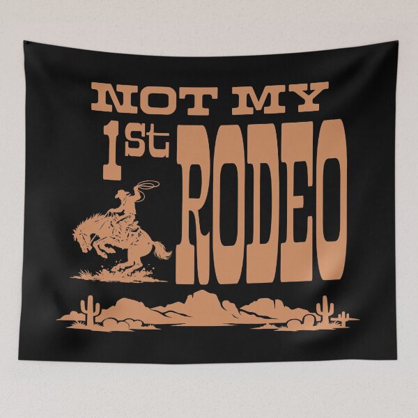 Item preview, Not My 1st Rodeo Vintage Cowboy Riding Horse designed and sold by Colorfulman.