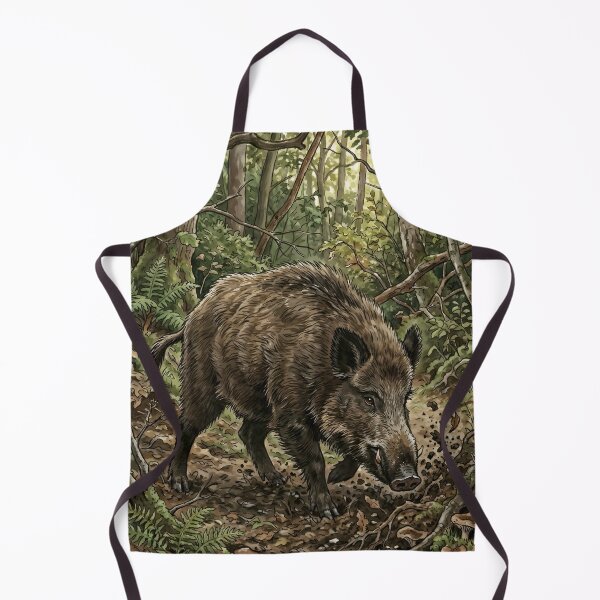 Item preview, Wild Boar - Woodland Wildlife Forest Illustration designed and sold by RubisLeaf.