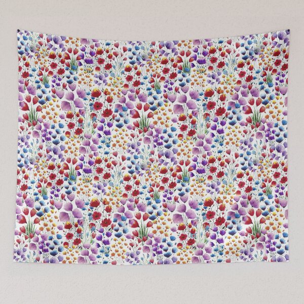 Item preview, Floral Watercolor Patten White background designed and sold by VitSArt.