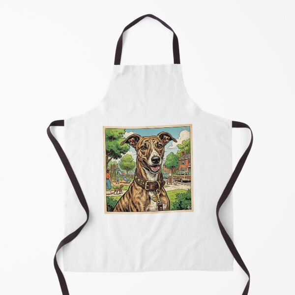 Item preview, A portrait of a smiling whippet dog designed and sold by FreshOPrint.