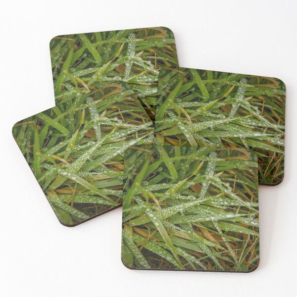 Item preview, Nature’s Crystal Pattern: Macro Dew Drops on Green designed and sold by ShotsbyDesiree.