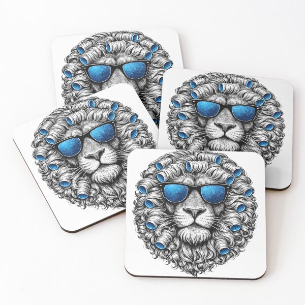 Item preview, Cool lion with curlers designed and sold by LuluLeb.