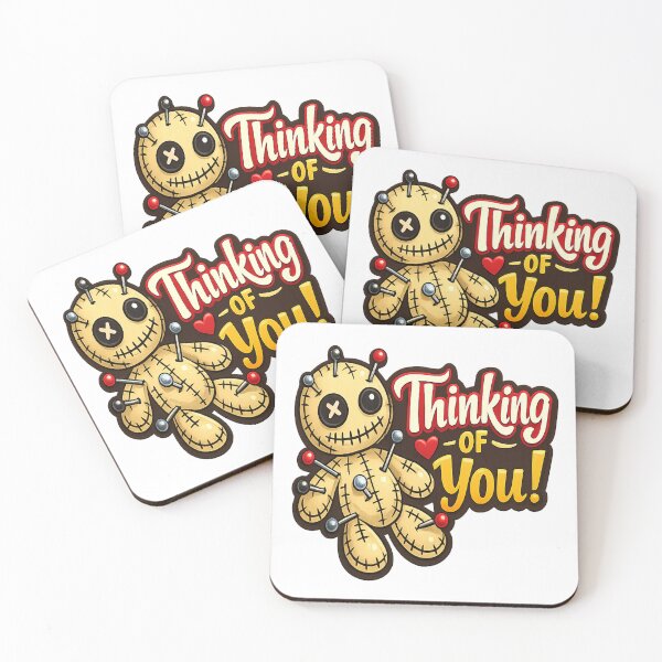 Item preview, Thinking of You Voodoo Doll – Cute Dark Humor Love Design designed and sold by myforestfog.