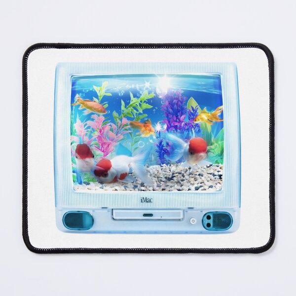 Item preview, Retro computer Fish Tank Vaporwave Aesthetic designed and sold by NostalgiaOS.