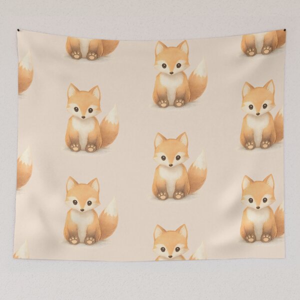 Item preview, Sweet Kawaii Fox – Cute Watercolor Woodland Friend designed and sold by blankTeeShirt.