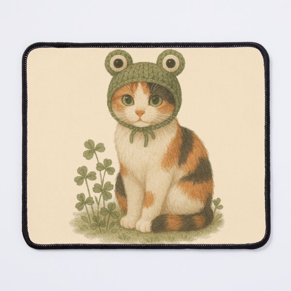 Item preview, Froggy Cat Hat - Cozy Cottagecore Aesthetic designed and sold by FSilk.