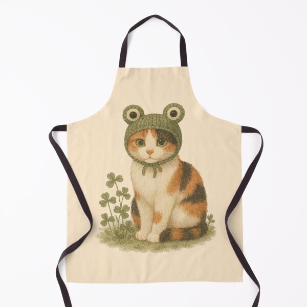 Item preview, Froggy Cat Hat - Cozy Cottagecore Aesthetic designed and sold by FSilk.