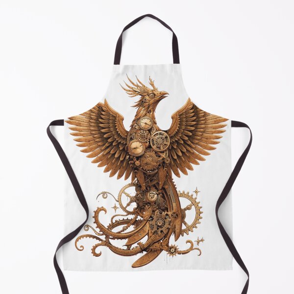 Item preview, Mechanical Phoenix – Steampunk Mythological Illustration designed and sold by catcurio.