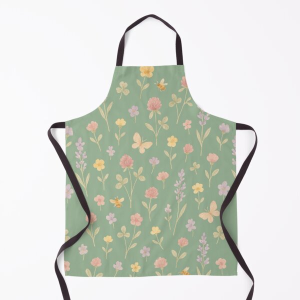 Item preview, Whimsical Wildflowers and Bees - Delicate Watercolor Pattern designed and sold by FSilk.