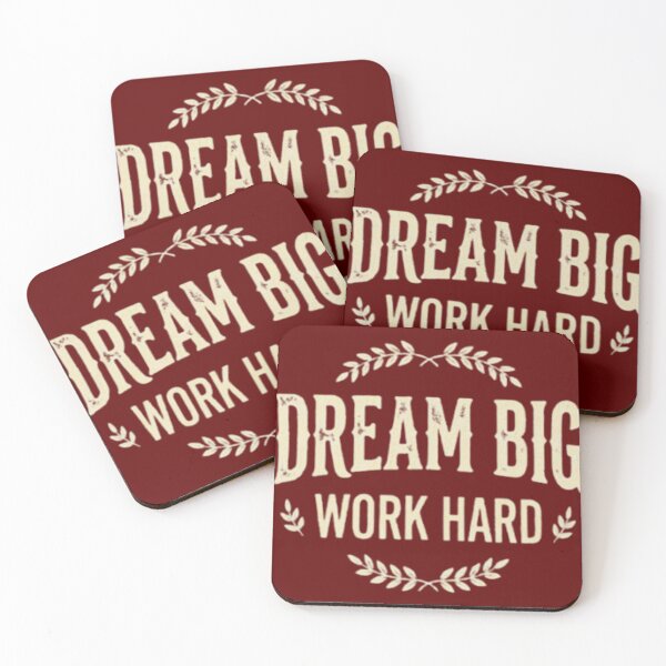 Item preview, Dream Big Work Hard Motivational Vintage Aesthetic Typography designed and sold by MT-Hub | Cute Aesthetic Art, Stickers & Phone Cases.