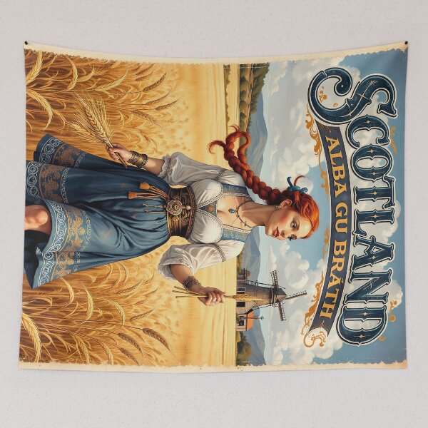 Item preview, Alba Gu Bràth Scottish Heritage Retro Travel Poster designed and sold by BorgSpareParts.